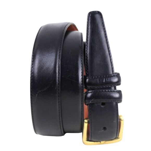 Haggar BLACK GENUINE LEATHER 1 1/8"Wd CASUAL DRESS MEN'S BELT Sz 36/90 (F56 - Picture 1 of 14